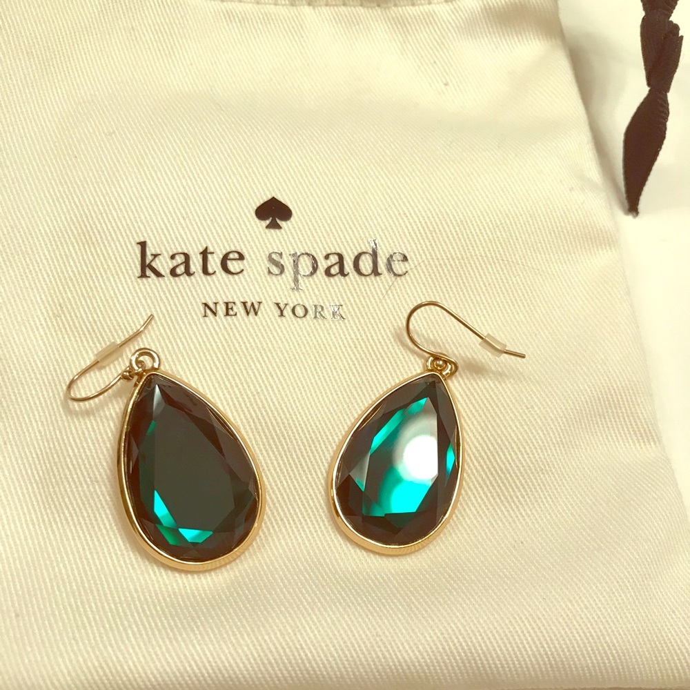 Kate Spade Day Tripper Emerald Green Earrings